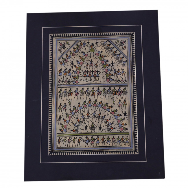 Handmade Multicolor Saura Painting