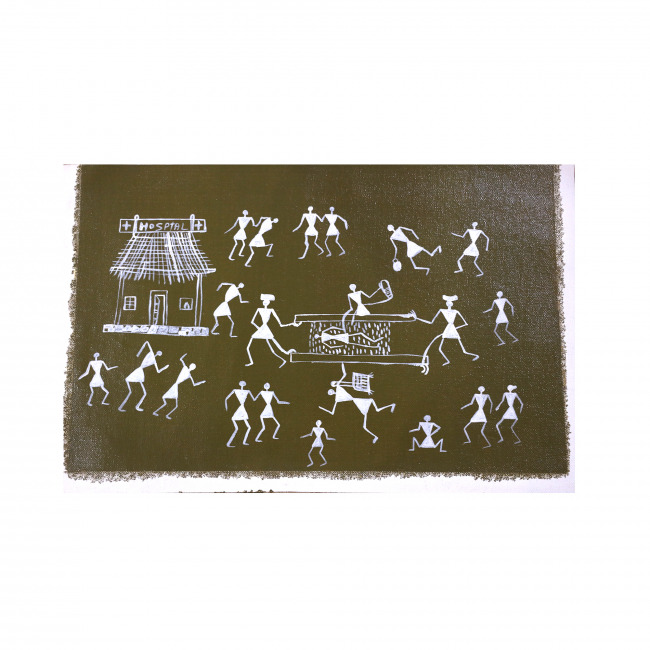 Handmade Multicolor Warli Painting