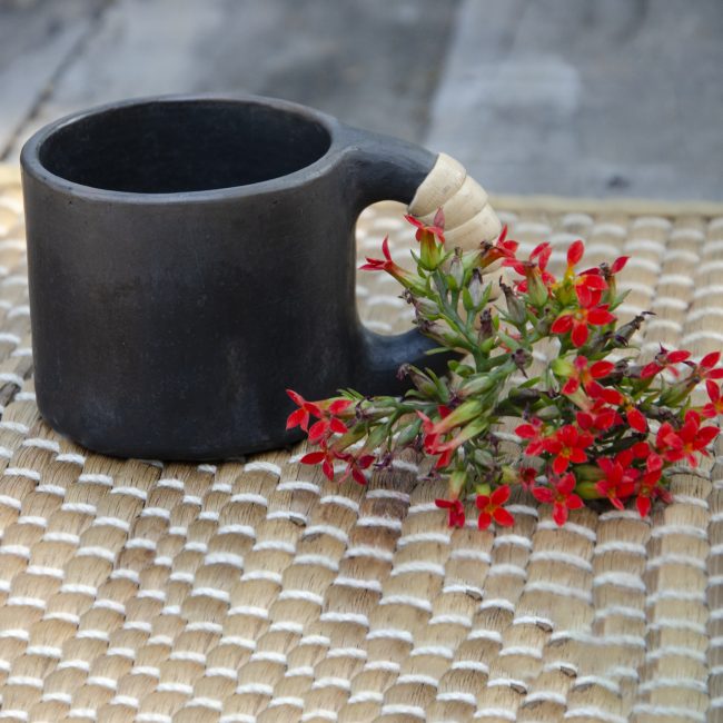 Tribes India Black Pottery Beer Mug