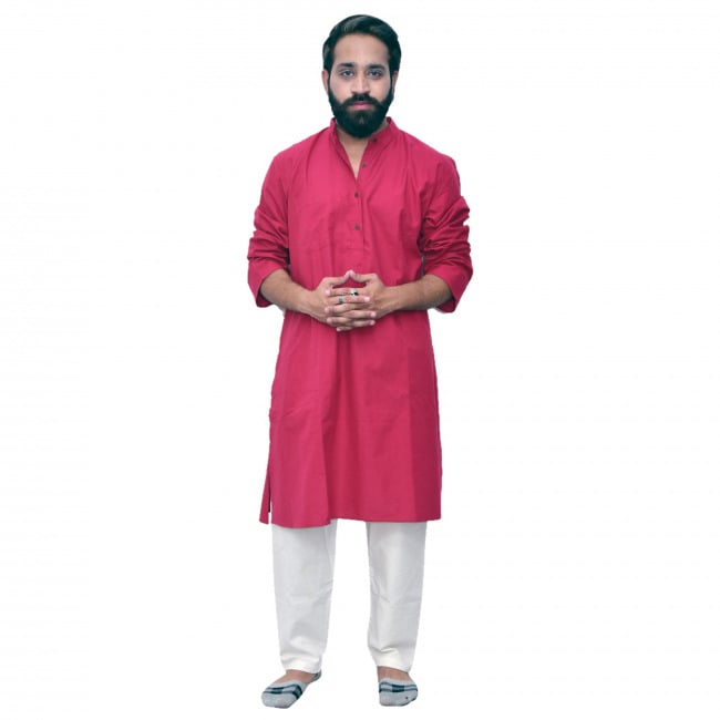 Handmade Gents Maroon Kurta