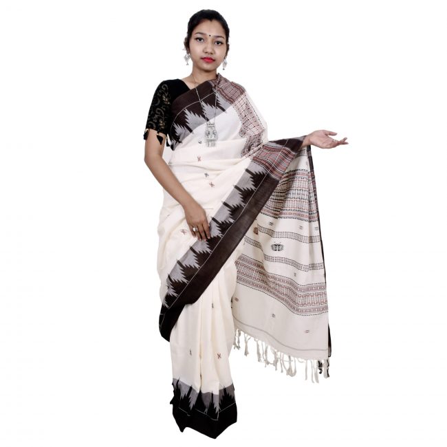 Aal Dyed hand woven Cotton Saree
