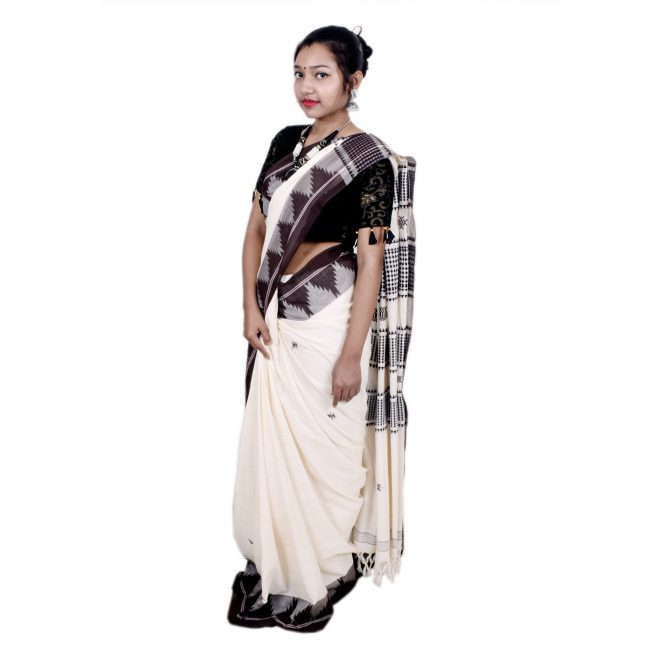 Aal Dyed hand woven Cotton Saree
