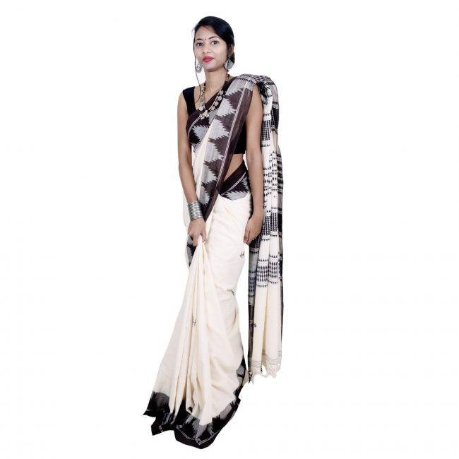 Aal Dyed hand woven Cotton Saree