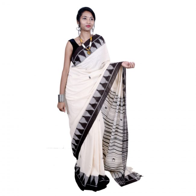 Aal Dyed hand woven Cotton Saree