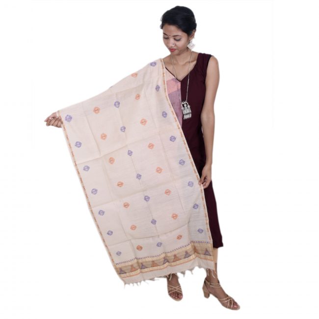 Handwoven Godna Art Slik Duppatta