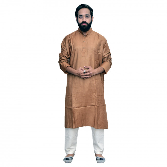 Handmade Brown Kosa Kurta