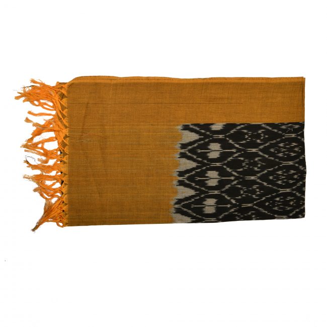 Tribes India Stylish Stole Coffee and Black Color (Standard Size)