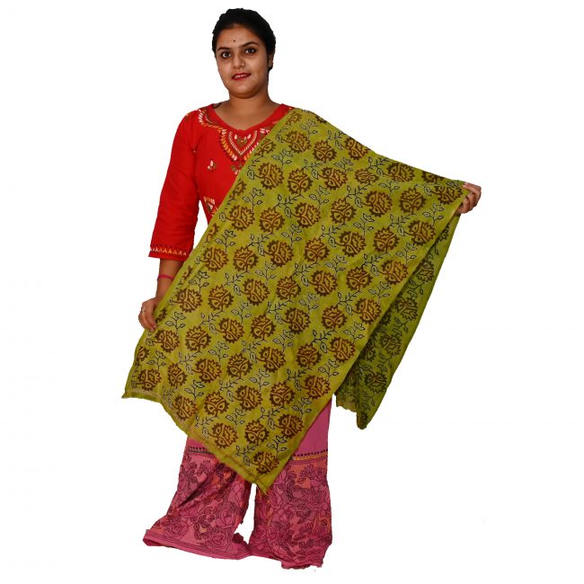 Handwoven Kantha Work Stole