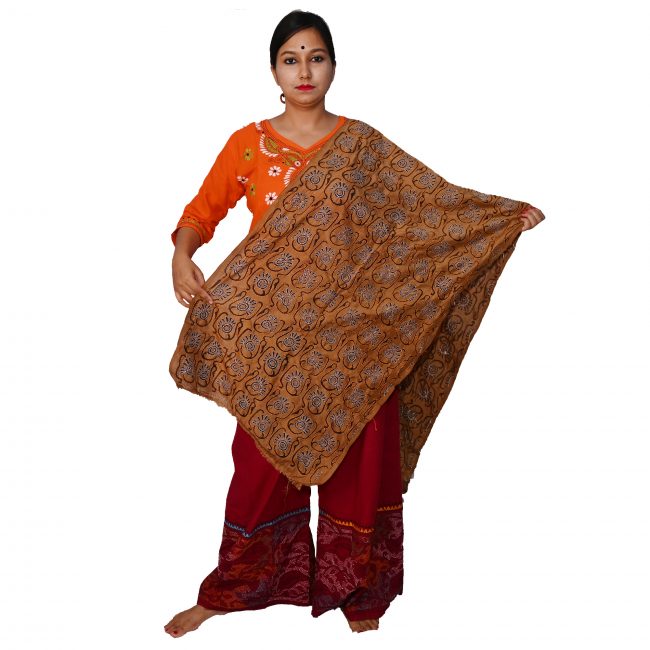 Handwoven Kantha Work Stole