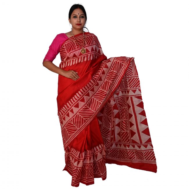 Silk Hand Paint Saree