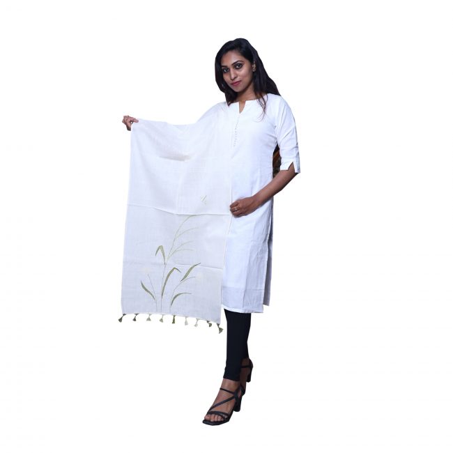 Handembroided Cream Stole