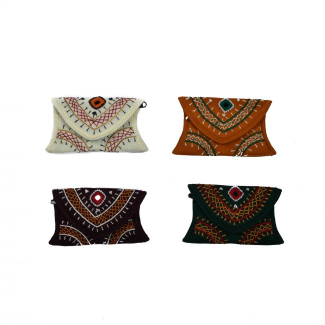 Tribes India Handmade Banjara Hand Purse Assorted Colors
