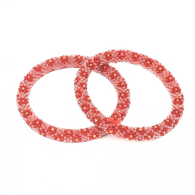 Tribes India Maroon Beads Bangle