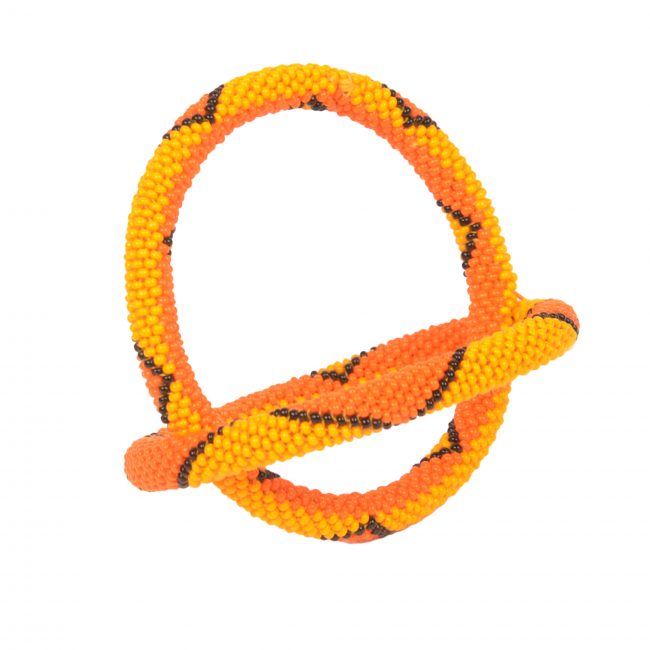 Tribes India Yellow & Orange Beads Bangle