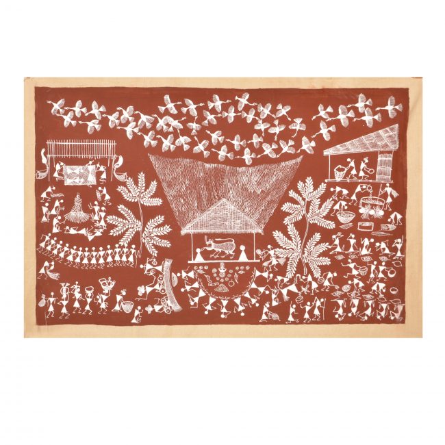 Tribes India Warli Cloth Painting