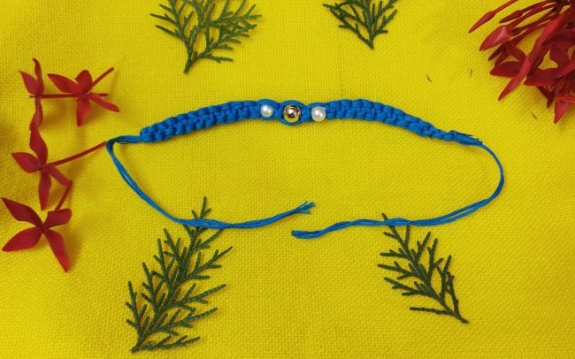 Exclusive Hand Crafted Wheel Bead Design Rakhi Made By Tribals Of Assam