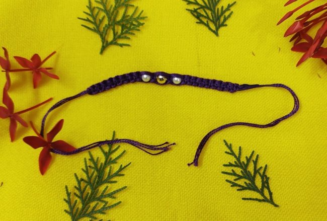 Exclusive Hand Crafted Wheel Bead Design Rakhi Made By Tribals Of Assam
