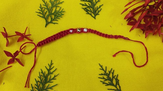 Exclusive Hand Crafted Wheel Bead Design Rakhi Made By Tribals Of Assam