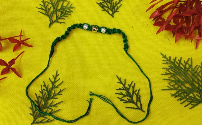 Exclusive Hand Crafted Wheel Bead Design Rakhi Made By Tribals Of Assam