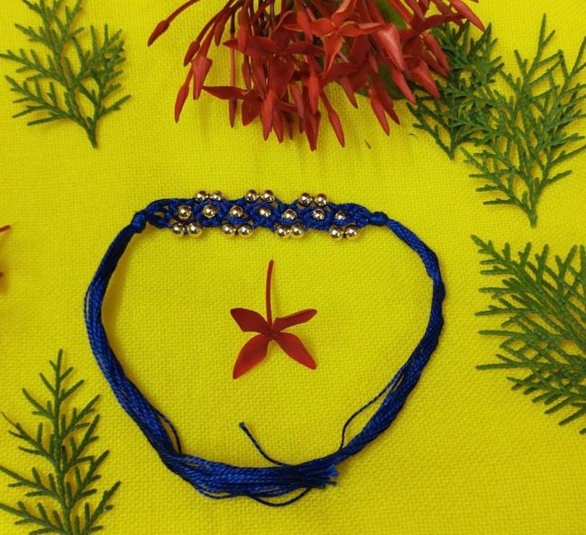 Exclusive Hand Crafted Zigzag Bead Design Rakhi Made By Tribals Of Assam
