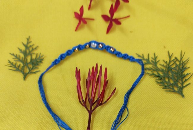 Exclusive Hand Crafted Simple Bead Design Rakhi Made By Tribals Of Assam