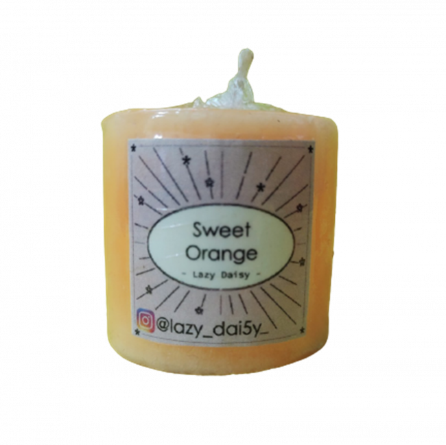 Aromatic Sweet Orange Wax Candle (100 Grams) From Mizoram