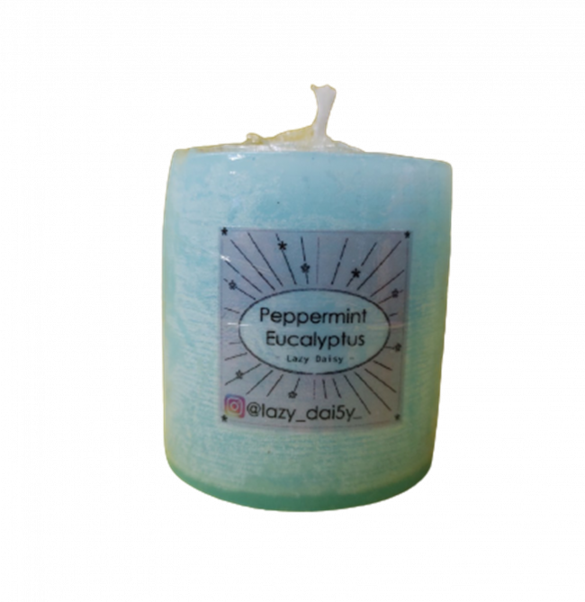 Aromatic Peppermint Eucalyptus Wax Candle (100 Grams) From Mizoram