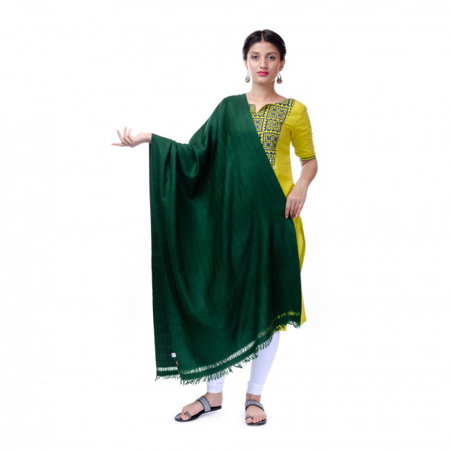 Handwoven (Sheep Woolen) Green Stole