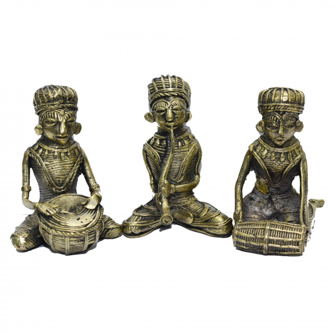 Handcrafted Bell Metal Musician set