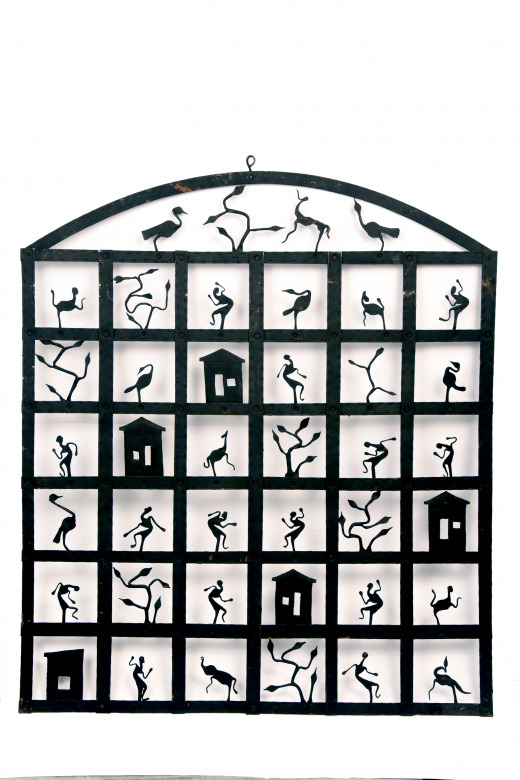 Tribes India Handmade Iron Pannel