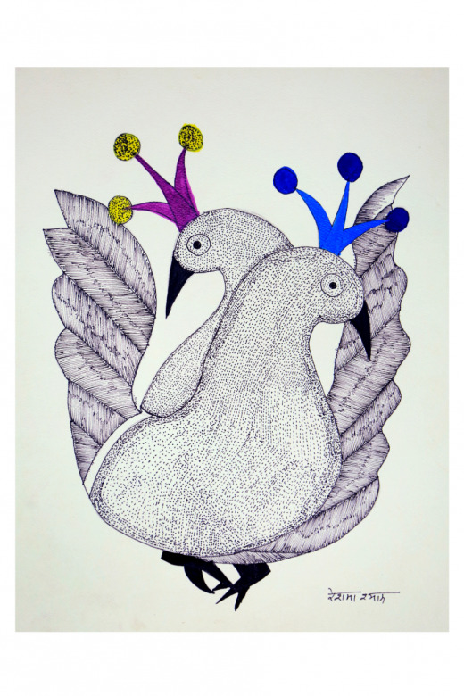 Tribes India Handmade Gond Paper Painting