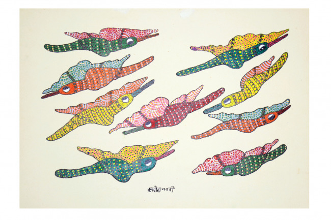 Tribes India Handmade Gond Paper Painting