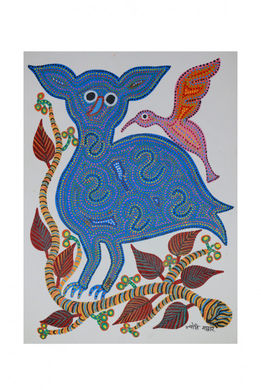Tribes India Handmade Gond Paper Painting