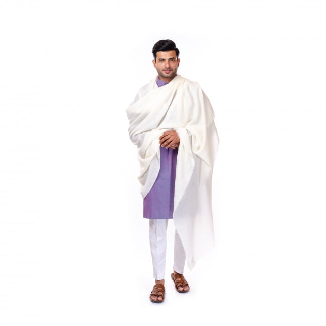 Handwoven White Color Chadar