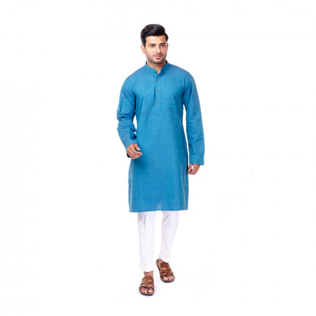 Handwoven Cotton Maroon Kurta