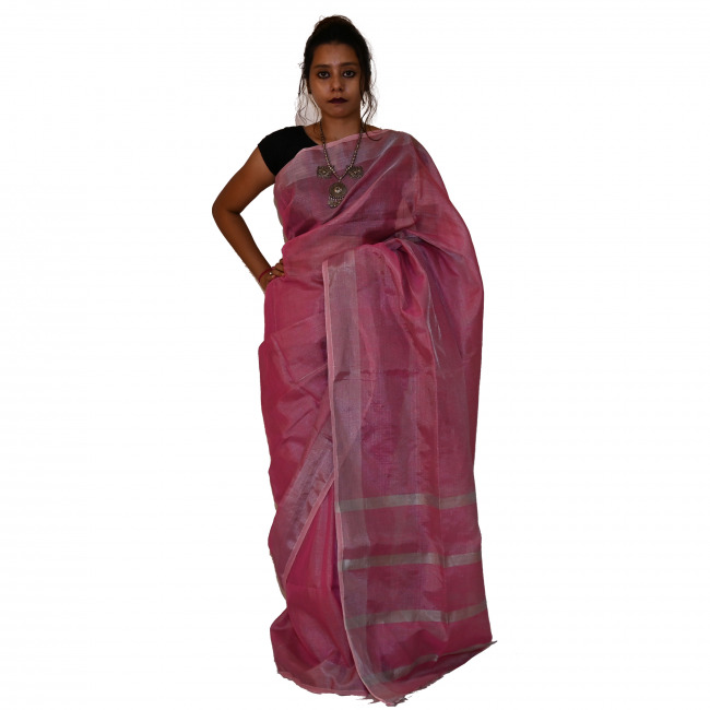 Handwoven Linen Saree