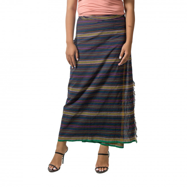 Handwoven Pure Cotton Multicolor Waist Wrap Around Wrapper