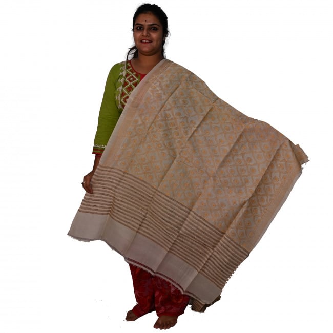 Handwoven Kantha work Dupatta