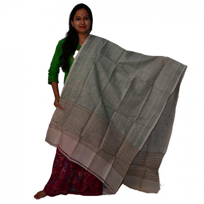 Handwoven Kantha work Dupatta