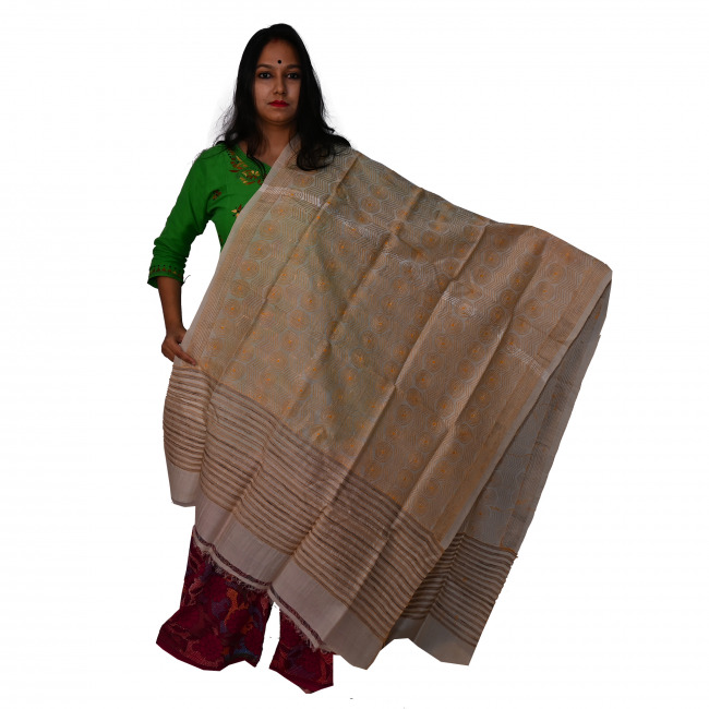 Handwoven Kantha work Dupatta