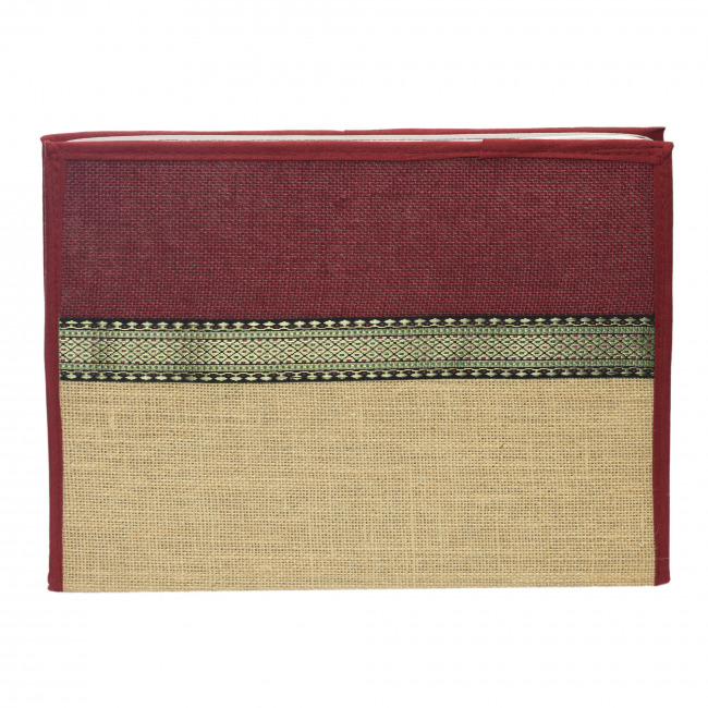 Tribes India Maroon Jute File Folder