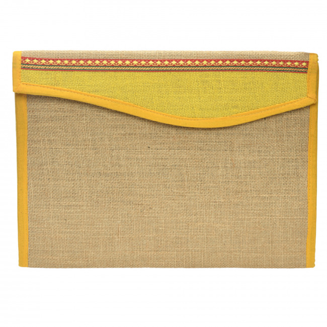 Tribes India Yellow Jute File Folder