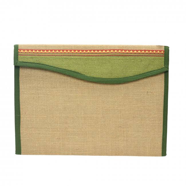 Tribes India Pale Green Jute File Folder