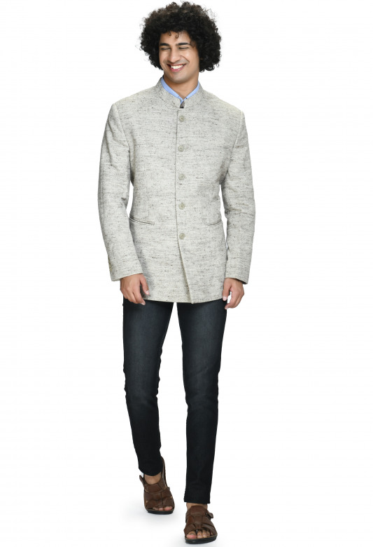 Full Sleeve Coat For Men- Off White