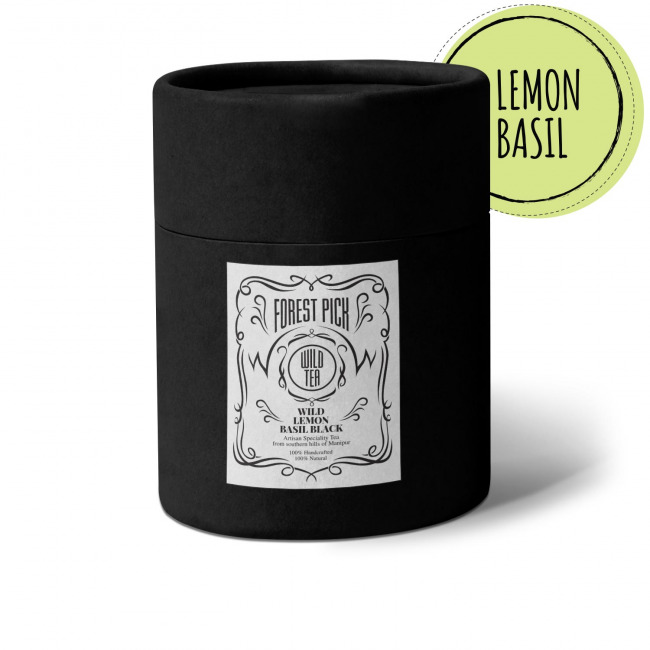 Handmade Pure Organic Wild Lemon Basil Black Tea From Manipur