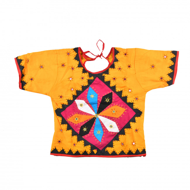 Tribes India Banjara Dress Standard Size Yellow & Maroon Color