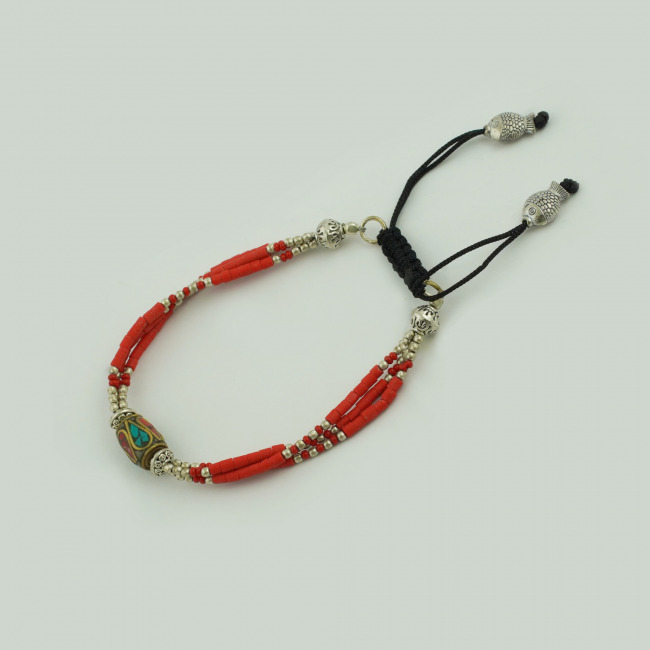 Handwoven Multi color Triple Line Bracelet