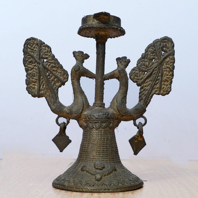 Handcrafted Candle Stand With Birds