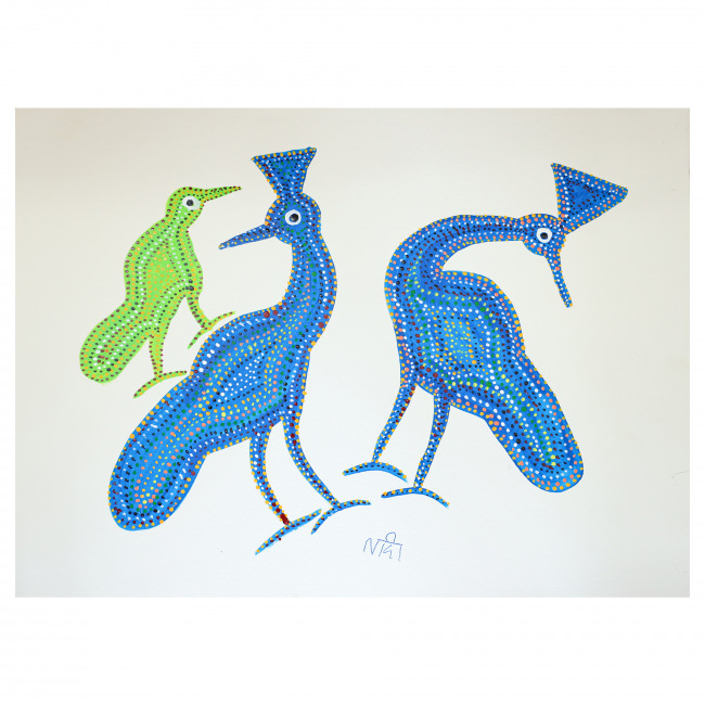 Handmade Paper Bhil Painting