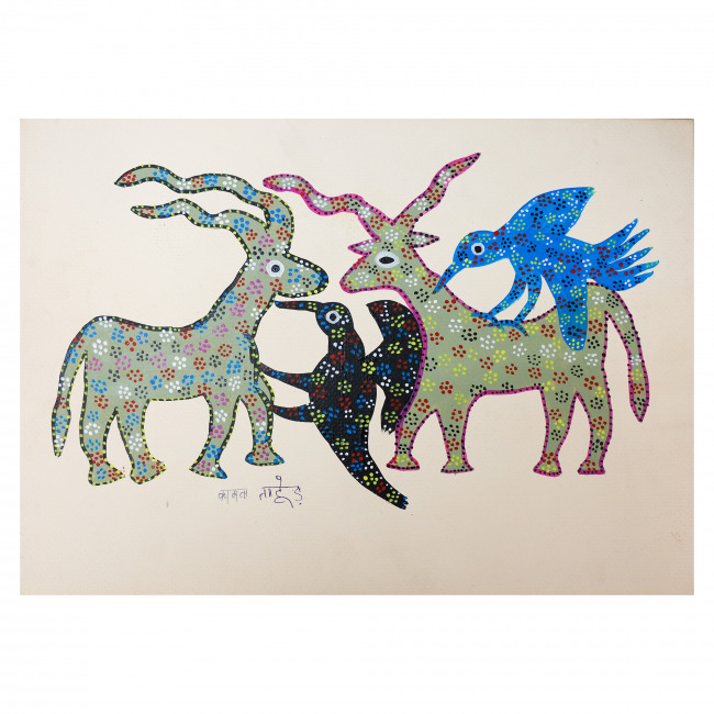 Handmade Paper Bhil Painting